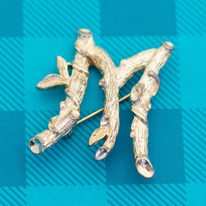 Broche vintage con letra M Twigs de Sarah Coventry - Z15