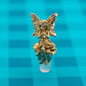 vintage Art Nouveau Elven Fairy Fairy Gold Tone Figurine - Z14