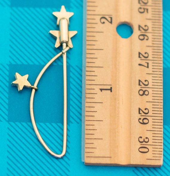 Vintage Shining Stars Gold Tone Lovely Stick Pin … - image 2