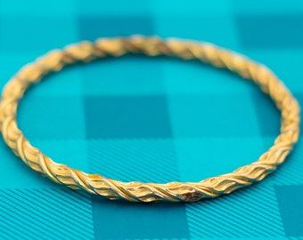 アクセサリー GENERAL THE ROPE BANGLE Beautiful Bangle Bracelet Gold Tone Twisted Rope Flexible