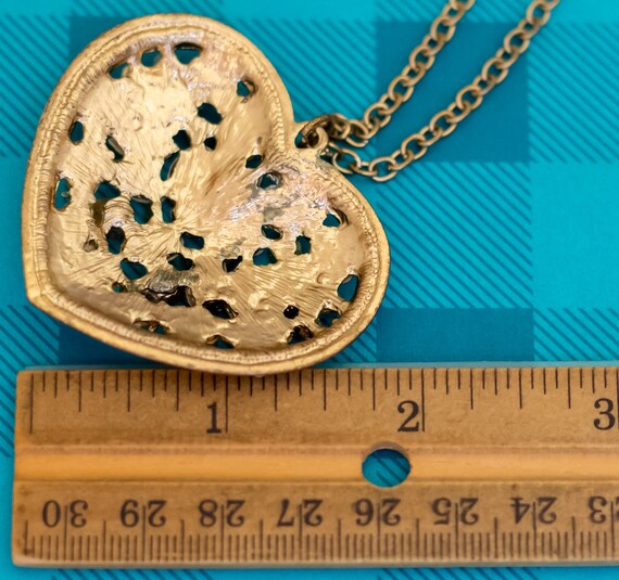 32 inch, Vintage Brown Teardrop Beads Clear Rhine… - image 3