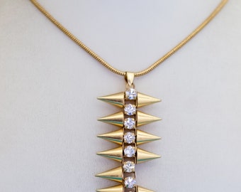 アクセサリー vintage K0664】antique square dial necklace