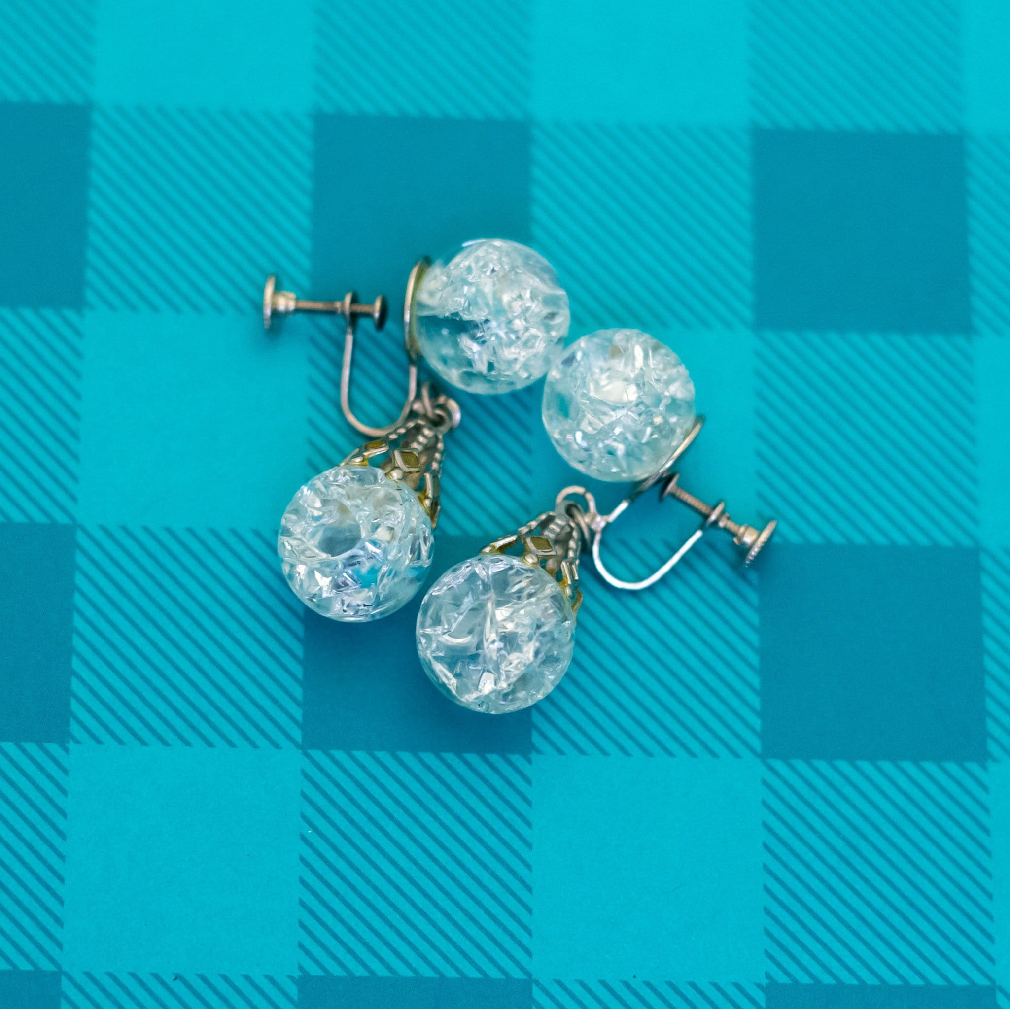 1pair Fashion Trendy Double Sides Pearl Earring Two Ball Stud Earrings Crystal E - Foto 3