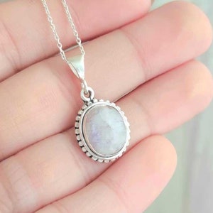 Moonstone pendant moonstone jewelry rainbow moonstone pendant handmade pendant gemstone jewelry pendant 925 silver pendant gifs for her