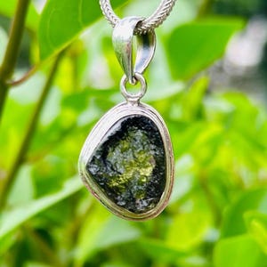 100% Natural Moldavite, Certified Pendant From Czech Republic, Raw Moldavite Pendant, Authentic Moldavite Pendant, Genuine Real Moldavite