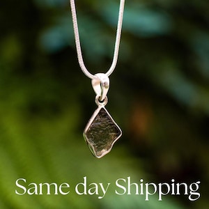 100% Natural Moldavite, Certified Pendant From Czech Republic, Raw Moldavite Pendant, Authentic Moldavite Pendant, Genuine Real Moldavite