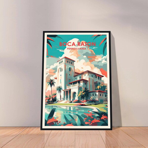 Boca Raton Print Etsy
