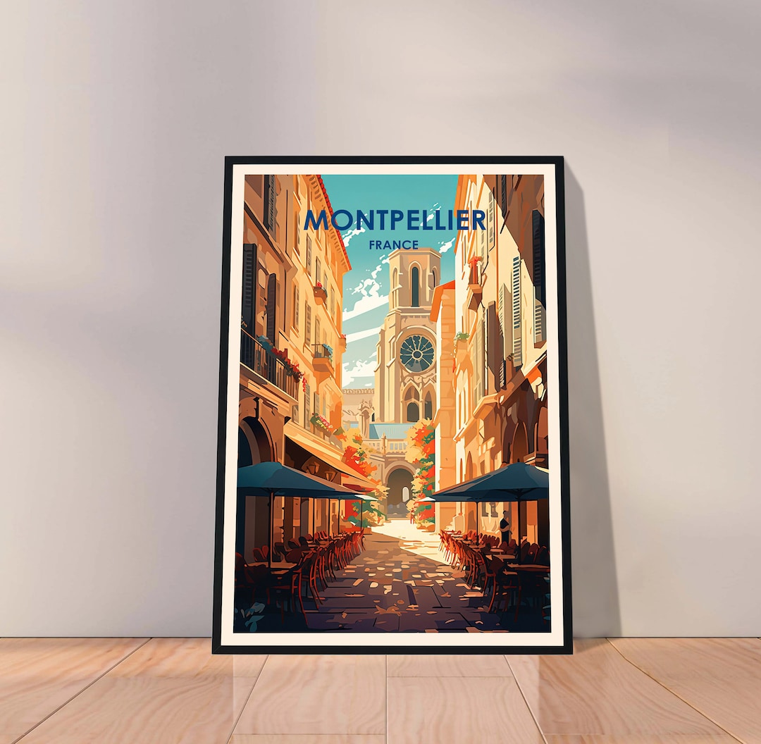 Montpellier Poster France Poster Montpellier Print - Etsy