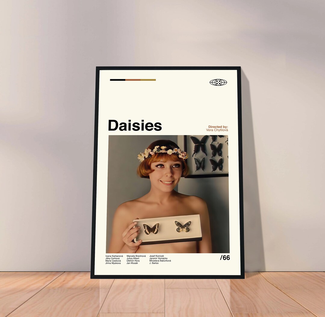 Daisies Poster Vera Chytilová Movie Poster Minimalist Etsy