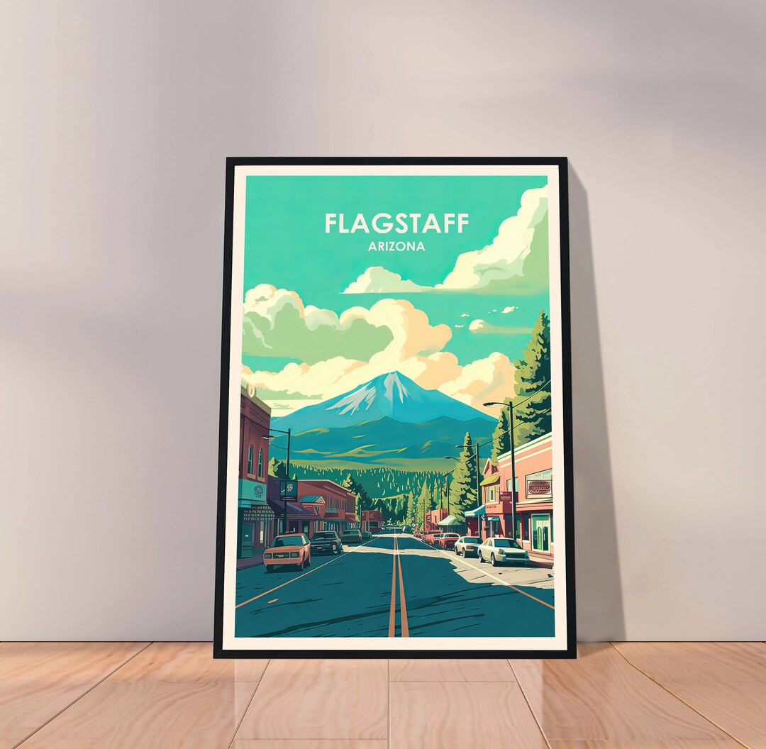 Flagstaff Poster Arizona Poster Flagstaff Print Flagstaff Etsy