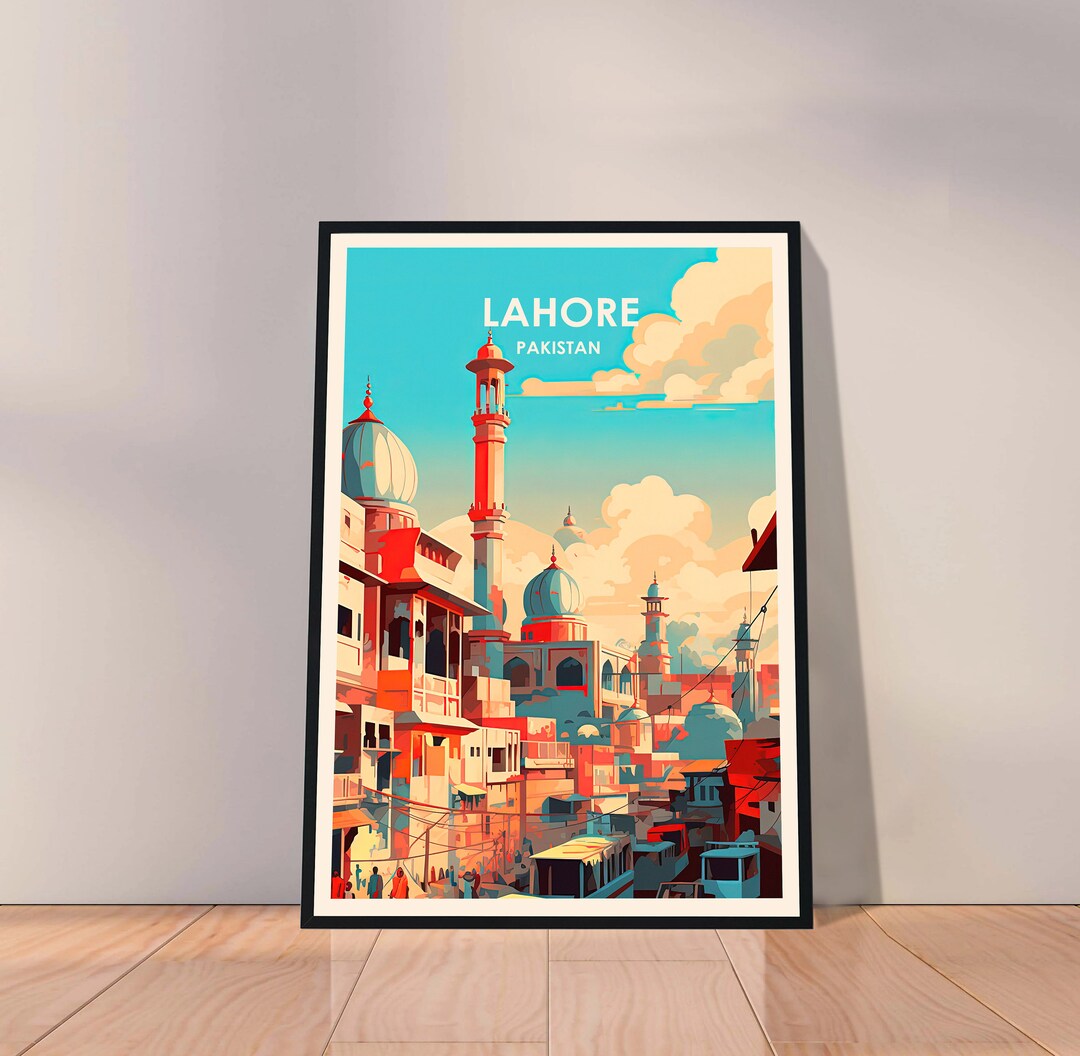 Lahore Poster Pakistan Poster Lahore Print Lahore Painting Etsy