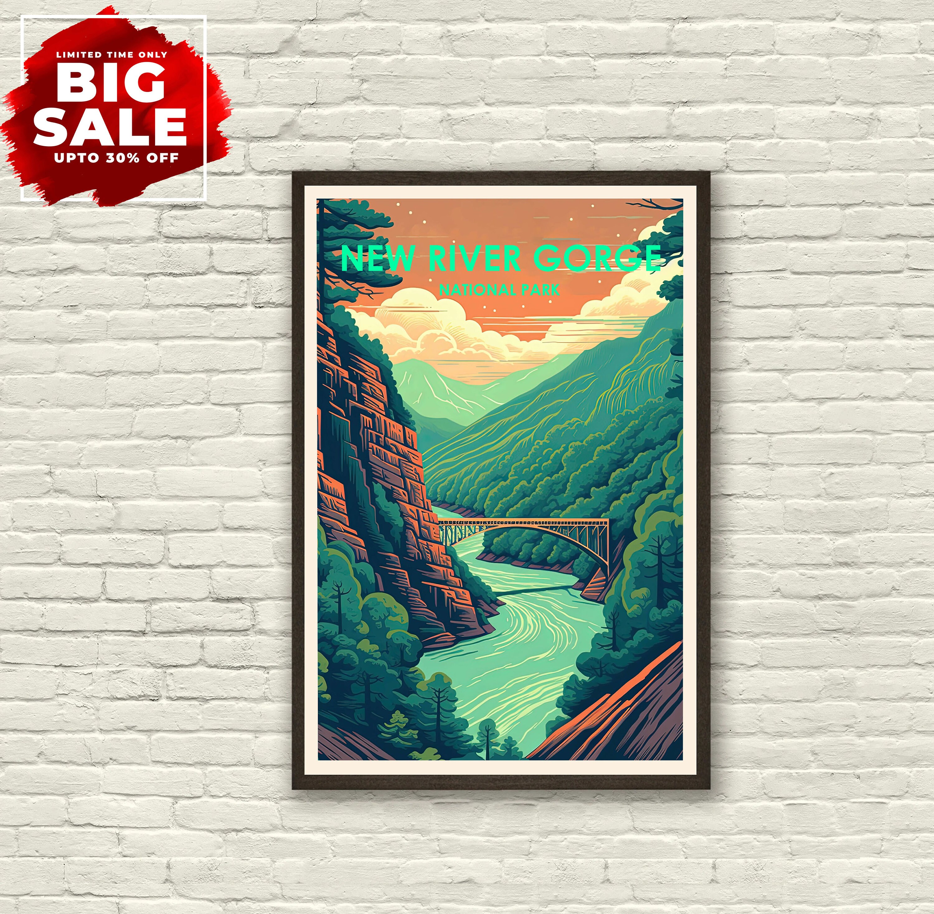 New River Gorge National Park Poster, New River Gorge Poster, Travel