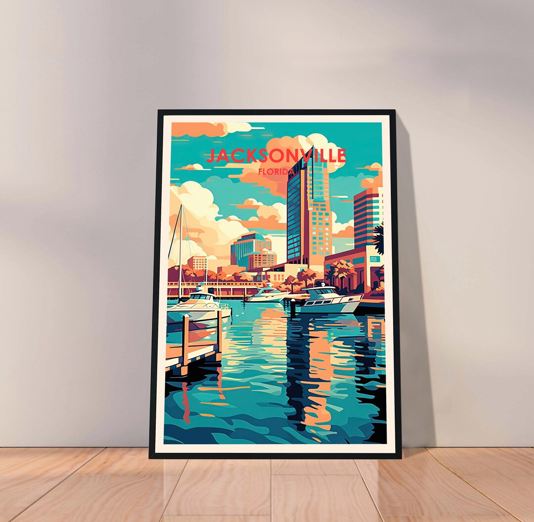 Jacksonville Poster Florida Poster Jacksonville Print Etsy