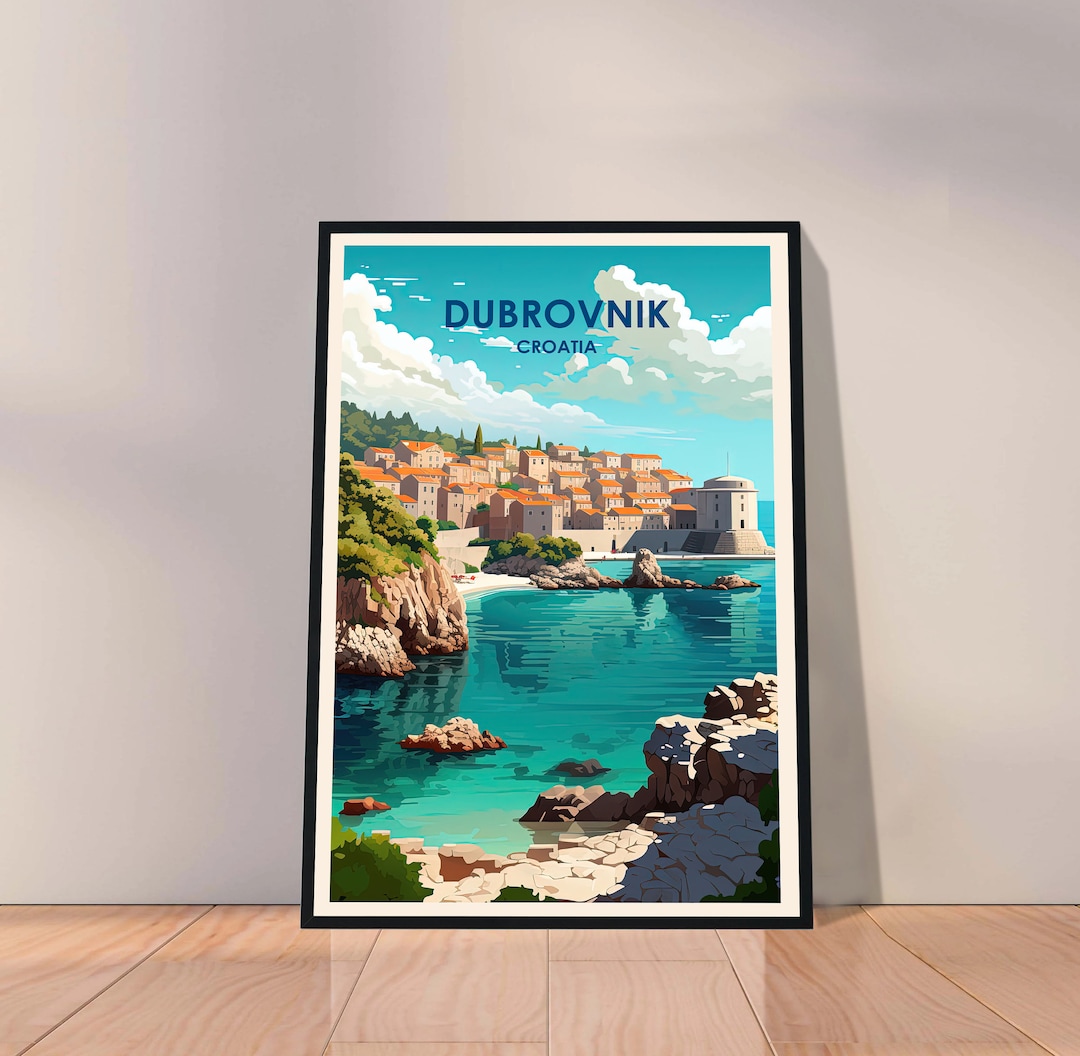 Dubrovnik Poster Dubrovnik Poster Dubrovnik Print Cityscape Etsy UK