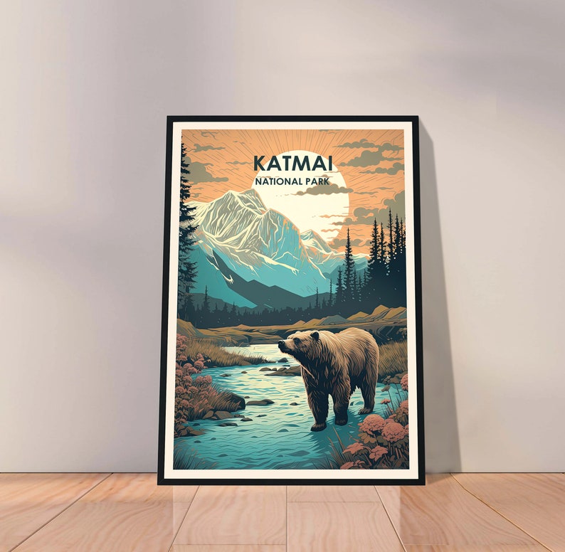 Katmai National Park Poster Katmai Poster Katmai Print Etsy