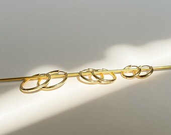 Hoop earrings non tarnish Waterproof earrings tarnish free earrings waterproof hoops gold earring bundle hoop bundle