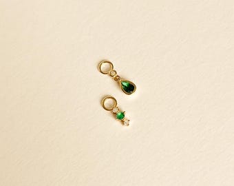 Earring charms gold 925 sterling silver charms premium gold plated charms for hoops gold
