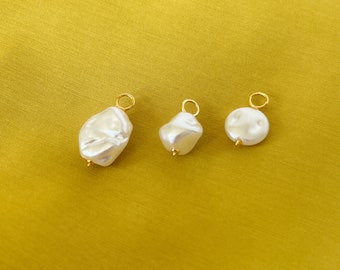 Amuletos colgantes de perlas para colgar en criollos de plata de ley chapados en oro hechos a mano mezclar y combinar amuletos colgantes