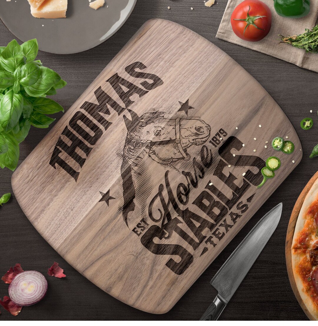 Personalized Horse Cutting Board Custom Cutting Board Etsy