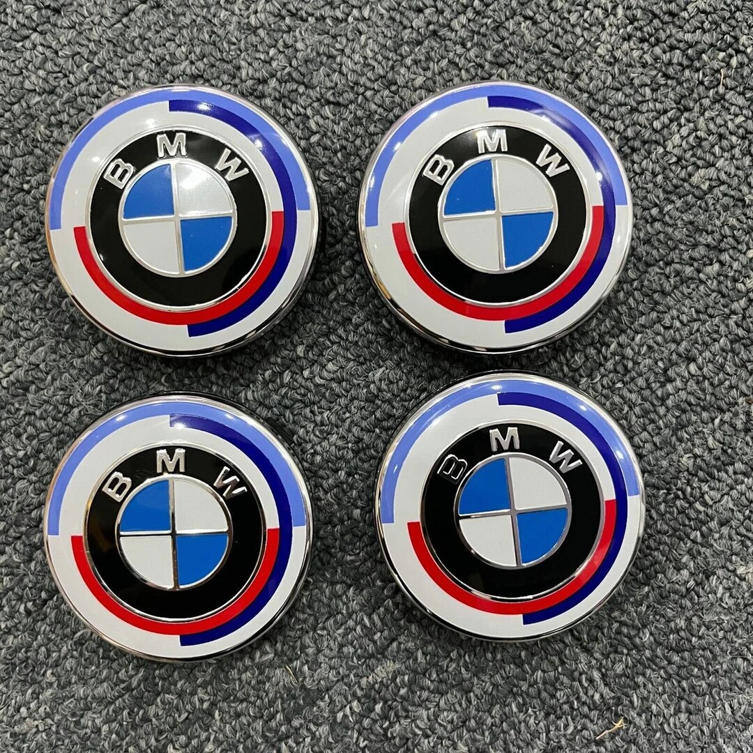BMW 4x56mm Wheel Hubcaps 50th Anniversary Accessories Car Etsy