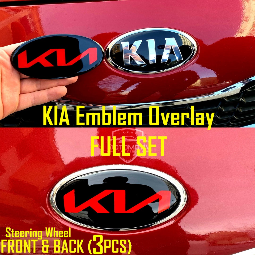 3D KIA Emblem Overlay Logo Front Back and Steering Wheel Etsy