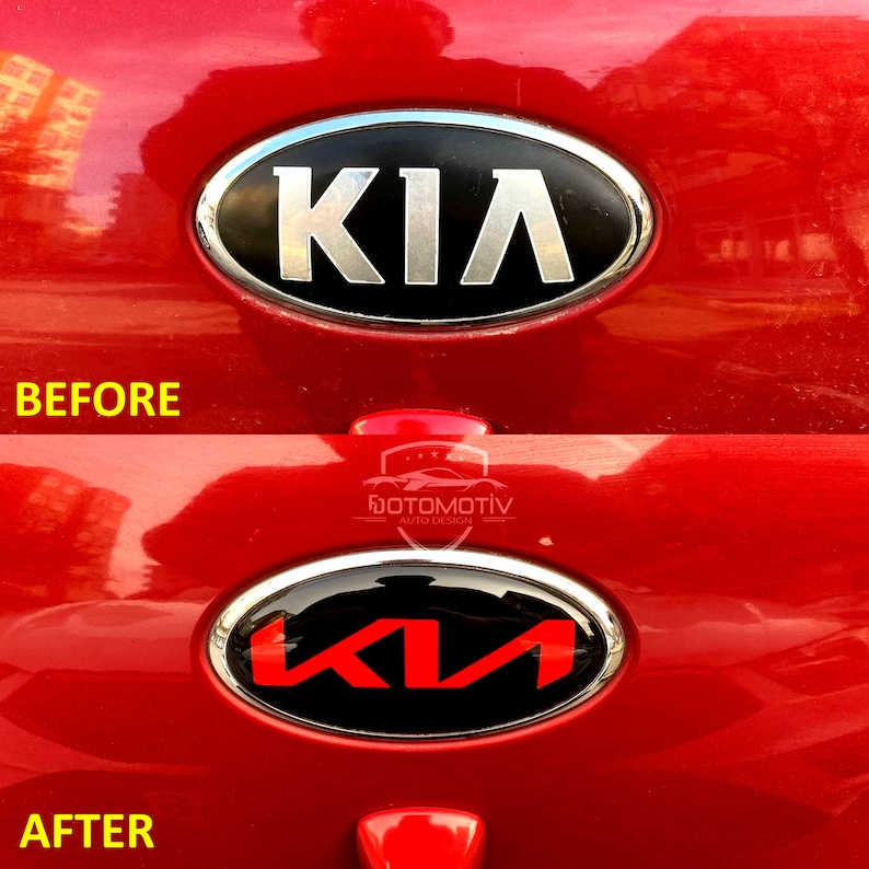 3D KIA Emblem Overlay New Logo Front Back and Steering Wheel Etsy