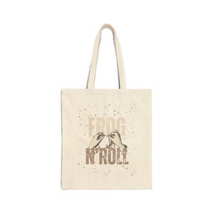 Frog &#39;N&#39; Roll Cotton Canvas Tote Bag | Eco-friendly Shopping Bag, Gift for Nature Lovers, Reusable Grocery Tote, Fun Art Bag, Stylish [...]