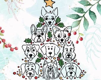 Merry Woofmas Christmas  Png, Christmas Dog Png, Funny Dog Christmas png, Dog Christmas Design