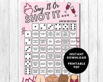 Sexy Wahrheit oder Getränk / Erwachsene Geständnisse / Kinky Paare Konversationskartenspiel / Dirty Dice / Sex Würfelspiel / Bachelorette Trinkspiel