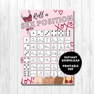 Sex Position Würfelspiel / Liebeswürfel / Sexy druckbar / Date Night / Valentinstag Geschenkidee / Dirty Dice / Paare / Freche Erwachsene PDF