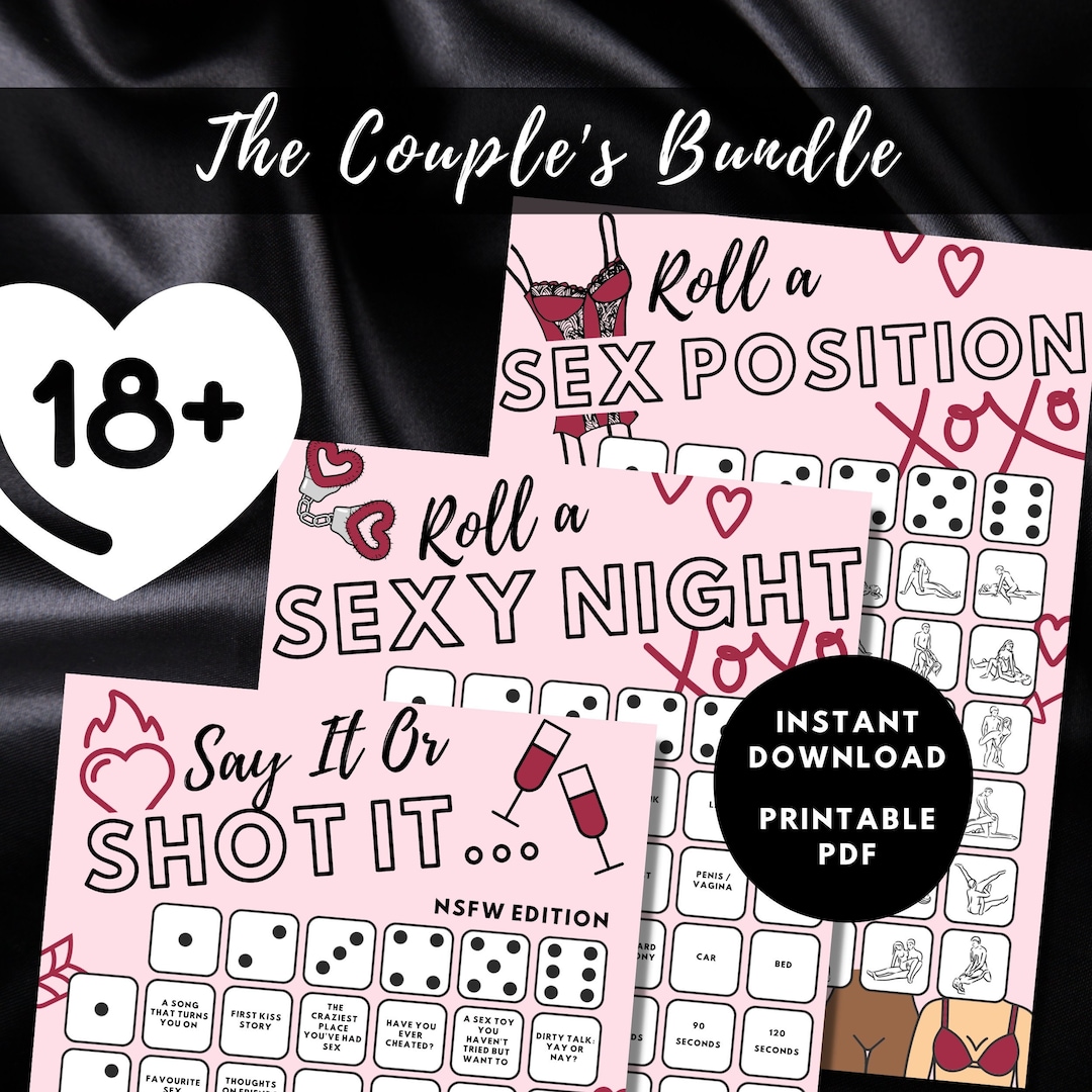Date Night Sex Games for Couples / 3 in 1 Game Card Bundle / Dirty Dice