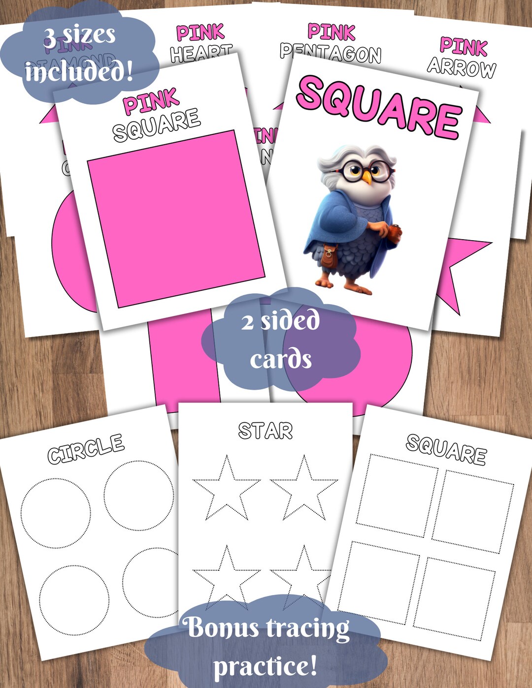 Shape & Color Flash Cards for Toddlers | Preschool Printable | Learn ...