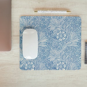 William Morris Blue Marigold Mousepad