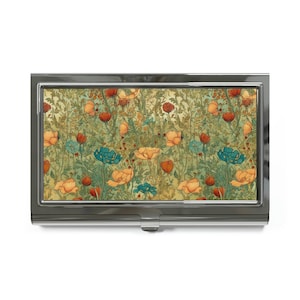 Porte-cartes de visite fleurs sauvages. Porte-cartes Dreamy Wildflower. Porte-cartes fleur aquarelle. Cadeau. Professionnel.