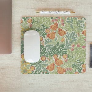 Tapis de souris William Morris Bower. Tapis de souris Morris et Co.. Floral. Fleurs. Haute qualité.