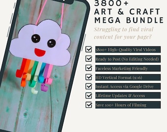 Viral Art & Craft-rollen | 3800+ anonieme marketingvideo's (digitale download)
