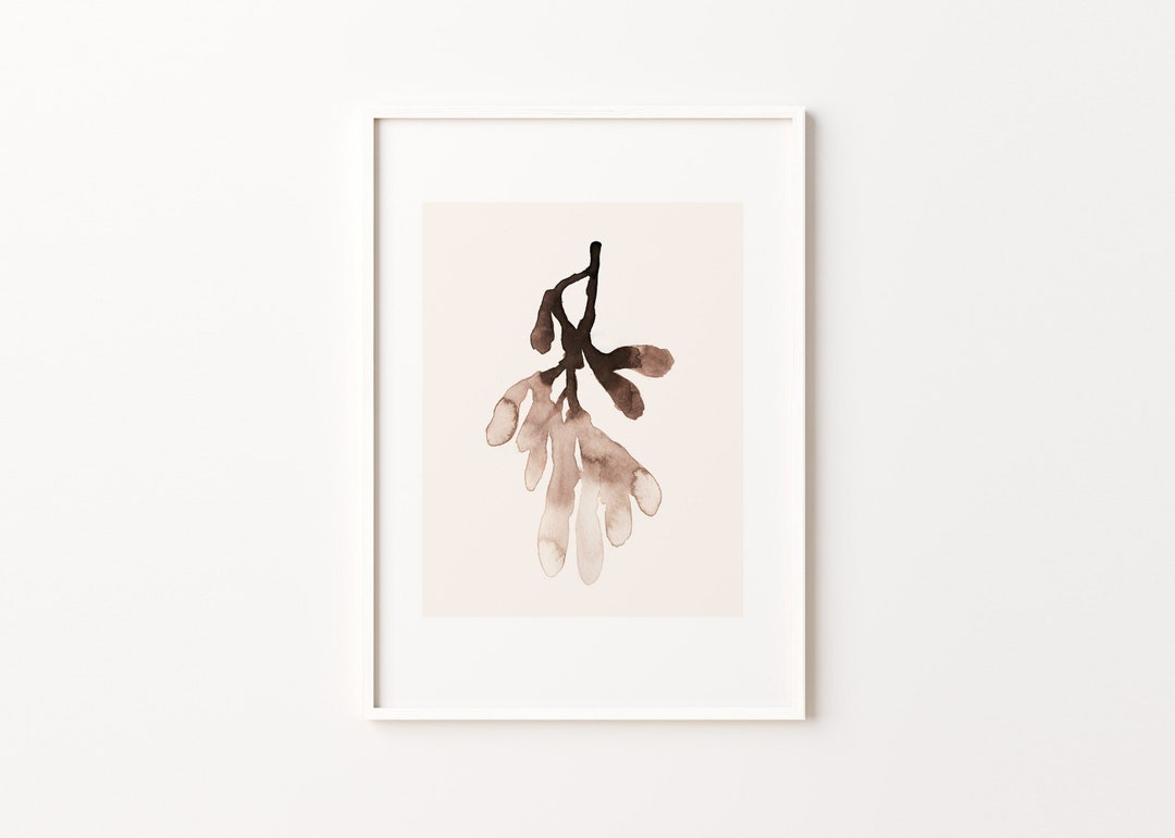 PRINTABLE Minimal Wall Art | Hand Painted Original Wall Art Botanical ...