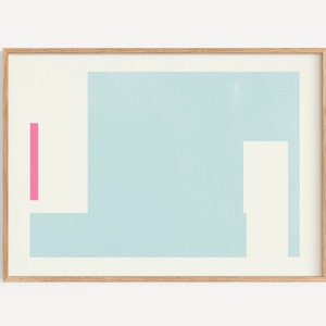 Abstract Minimalist Wall Art | Color Block Art | Minimal Contemporary Geometric | Modern Mid Century Color Block | Abstract Poster Print