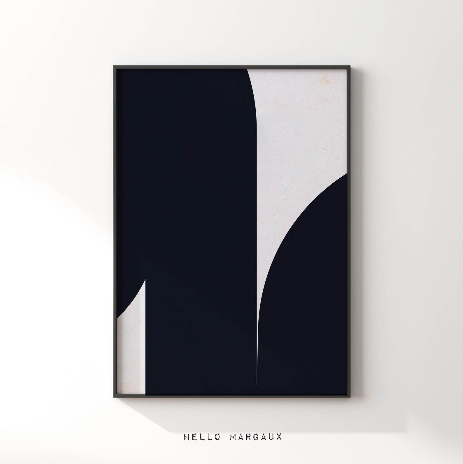 Black and White Minimal Art Print | Contemporary Minimalist Geometric ...