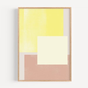 Arte della parete minimalista astratta / Arte a blocchi di colore / Arte moderna di metà secolo / Arredamento minimalista / Stampa poster astratta / Arte geometrica a blocchi di colore