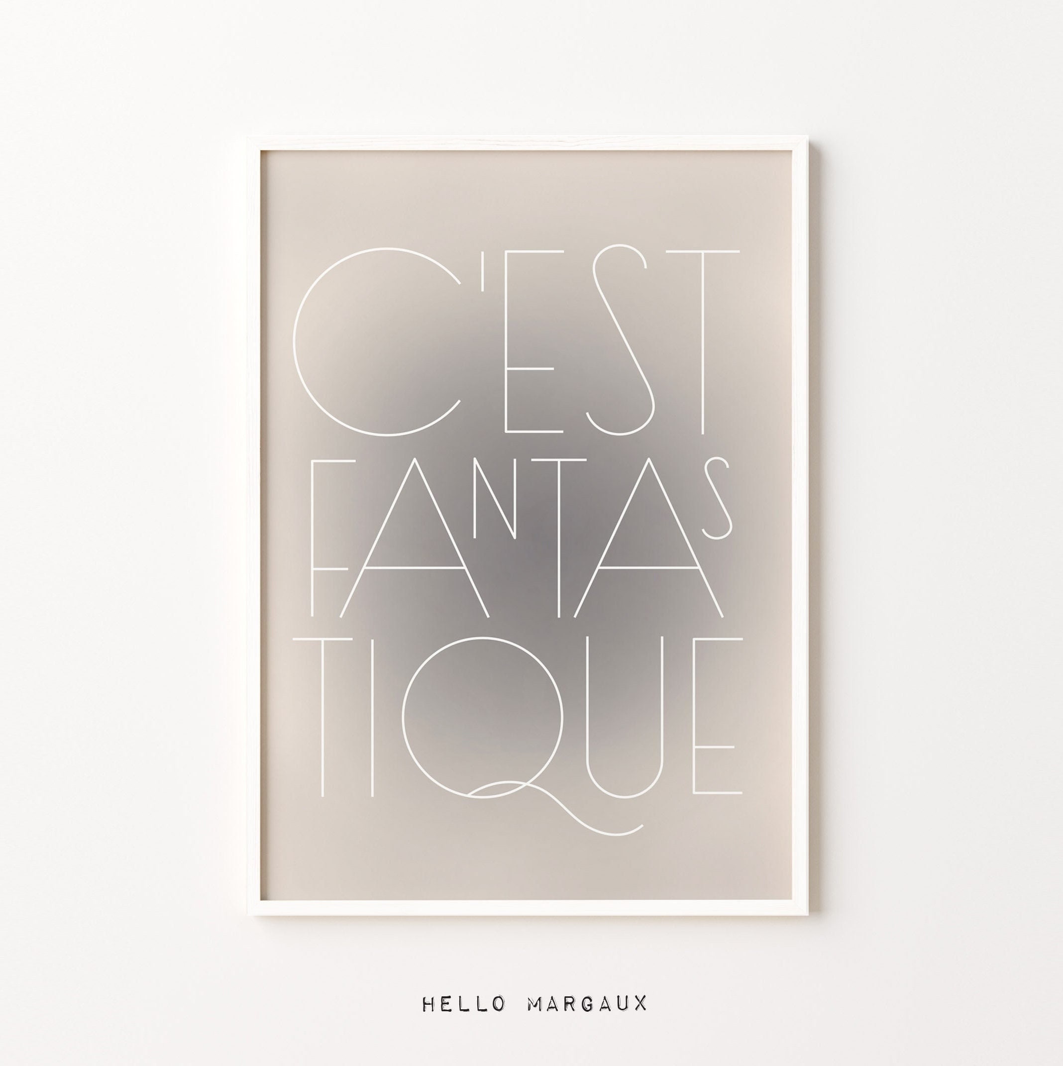 C'est Fantastique Druckbare Wandkunst Französischer Spruch Typografie