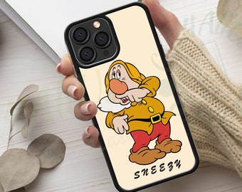 Sneezy dwarf phone case, Snow white and seven dwarfs, iphone XR, XS, 11, 12, 13, 14 pro max case, Gift For kid, Anime character Disney Case