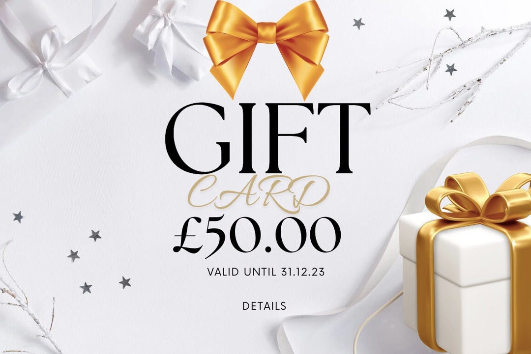 Gift Card Instant Download Template, Electronic Gift Card,, Electronic