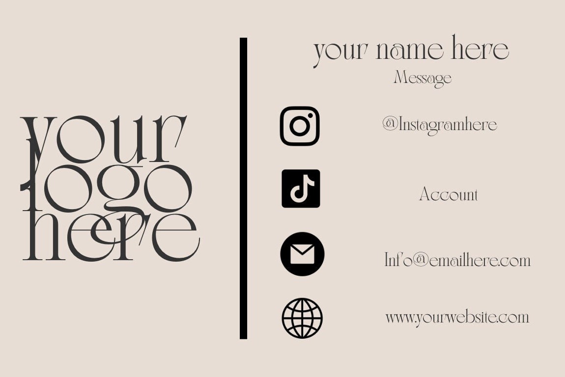 Business Cards Instant Download Template, Electronic Cards, Electronic