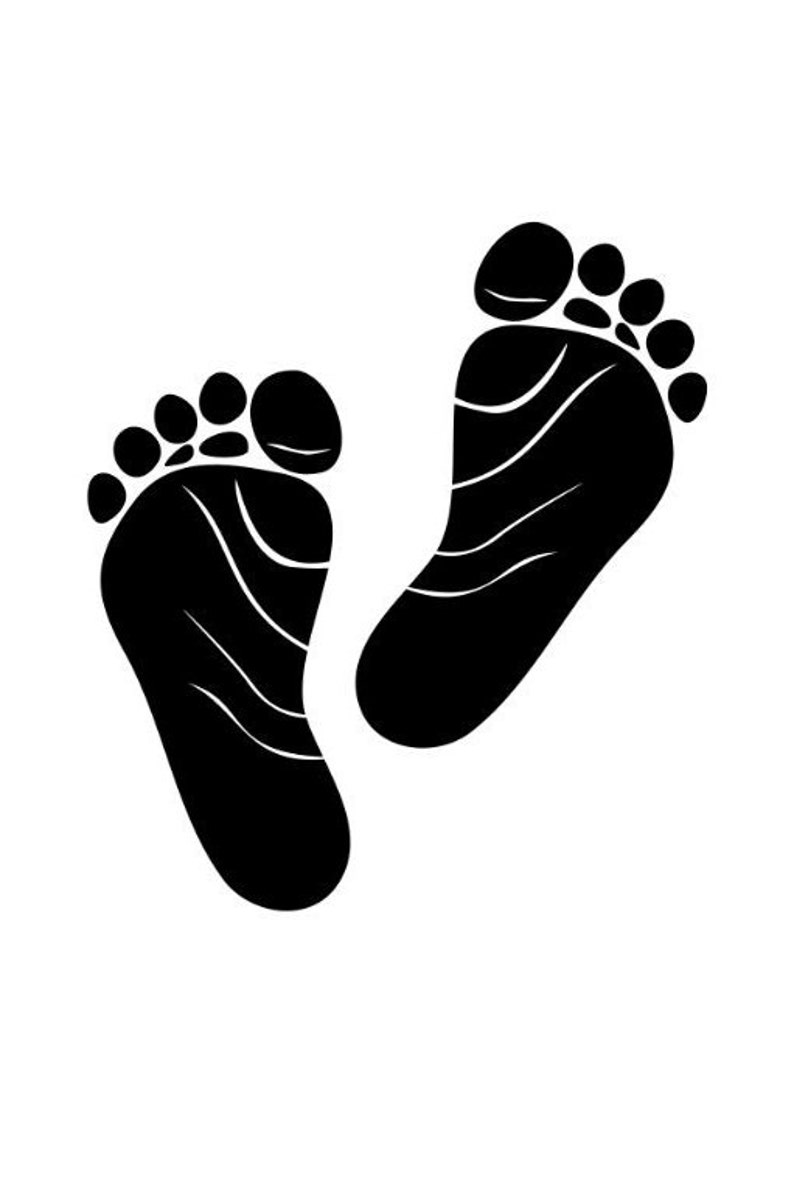 Baby Footprint Instant Download Template, Electronic and Printable ...