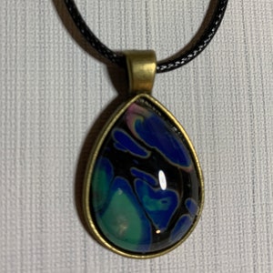 Necklace.  Abstract acrylic art.