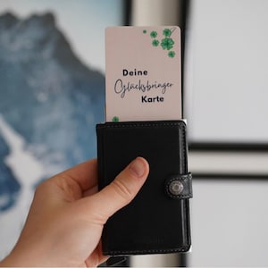 Carte porte-bonheur avec message inspirant - chance pour votre poche - cadeau d'encouragement parfait, examen porte-bonheur, voyage, voiture
