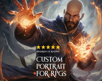 Personalized Custom Character Portraits For Table Top, DnD Character Artwork, D&D Commission, Custom order