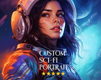 Custom Sci-Fi Character, Sci-fi Character Commission, Custom Character Commission, Sci-Fi Commission, Sci-fi portrait Design
