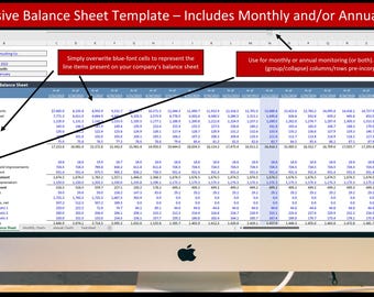Business Finance Template Bundle | Income Statement, Balance Sheet & Wage Expense Spreadsheet